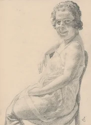 Sitting Woman in a Shirt